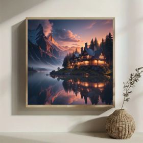 5DDIY Diamond Painting Set - Full Diamond Round Water Diamond Art (Option: Code130)